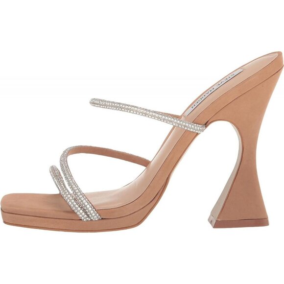 NWT Steve Madden Women's Libbie Heeled Sandal LIBB03S1 Camel Nubuck Brown 10M - Picture 8 of 14